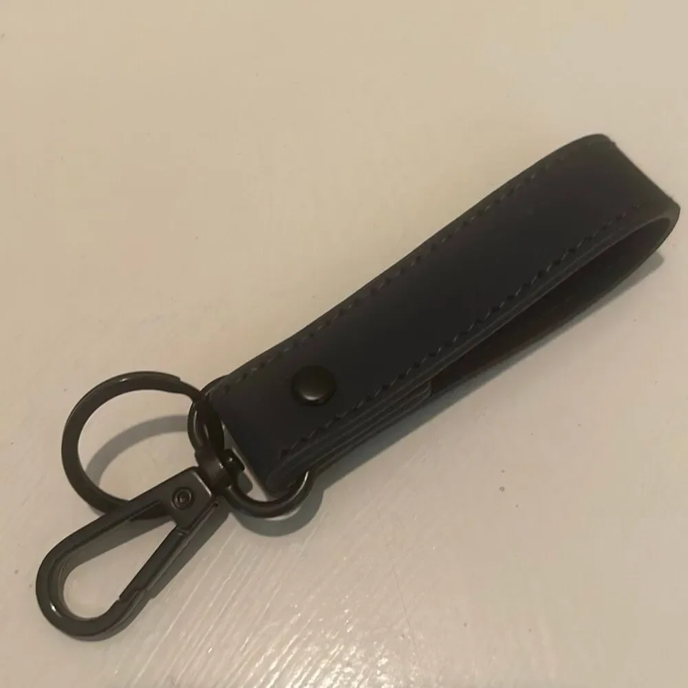 Dior GWP Wristlet Strap Keychain Black Debossed Logo Loop Minimalist Luxury NEW